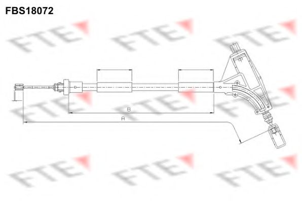 Трос, стояночная тормозная система FTE FBS18072