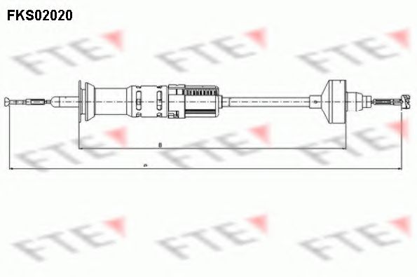 Трос, управление сцеплением FTE FKS02020