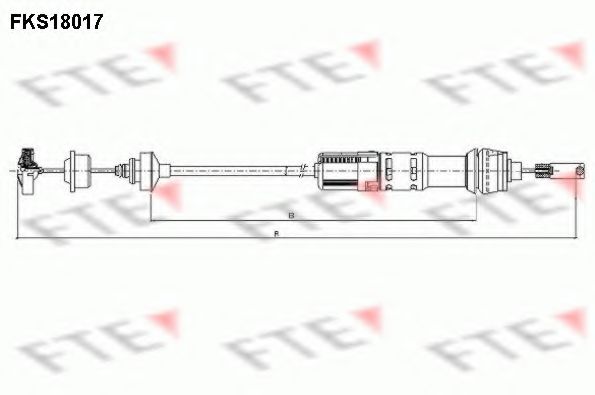Трос, управление сцеплением FTE FKS18017