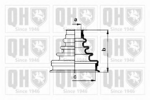 Комплект пылника, приводной вал QUINTON HAZELL QJB120