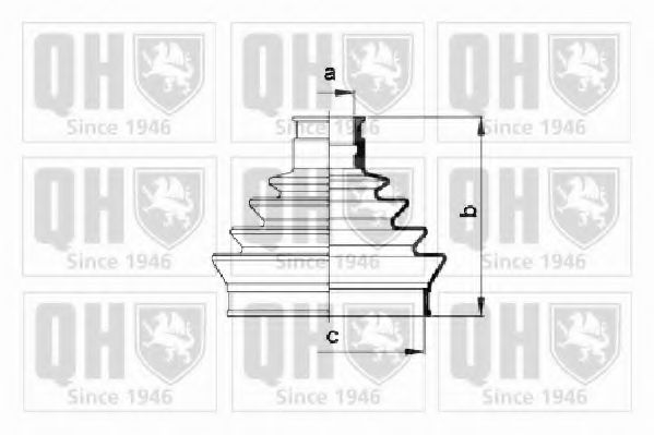 Комплект пылника, приводной вал QUINTON HAZELL QJB135