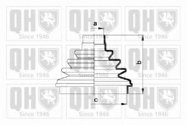 Комплект пылника, приводной вал QUINTON HAZELL QJB2722