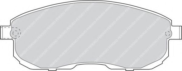 Комплект тормозных колодок, дисковый тормоз FERODO FDB691