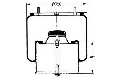 Кожух пневматической рессоры PE Automotive 084.084-12A