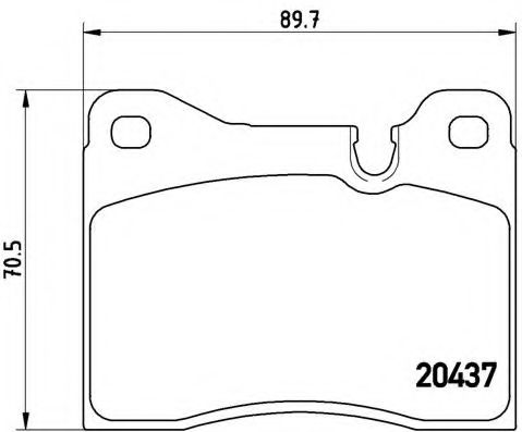 Комплект тормозных колодок, дисковый тормоз BREMBO P 06 003