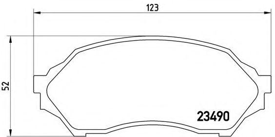 Комплект тормозных колодок, дисковый тормоз BREMBO P 49 027