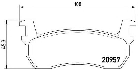 Комплект тормозных колодок, дисковый тормоз BREMBO P 56 013