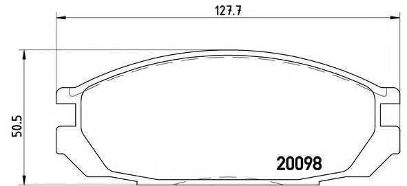 Комплект тормозных колодок, дисковый тормоз BREMBO P 56 020