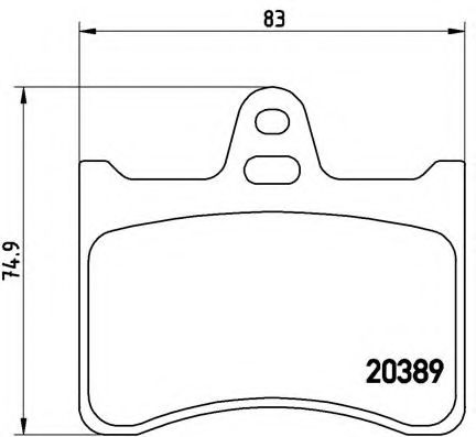 Комплект тормозных колодок, дисковый тормоз BREMBO P 61 019