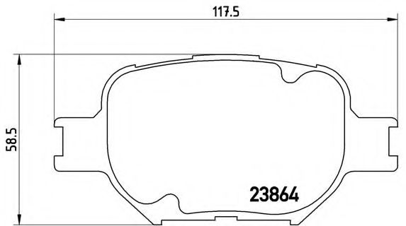 Комплект тормозных колодок, дисковый тормоз BREMBO P 83 054