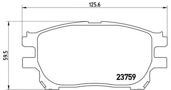 Комплект тормозных колодок, дисковый тормоз BREMBO P 83 070