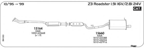 Система выпуска ОГ AKS DASIS SGBM003