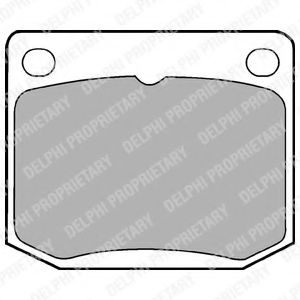 Комплект тормозных колодок, дисковый тормоз DELPHI LP131