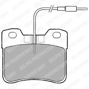 Комплект тормозных колодок, дисковый тормоз DELPHI LP563