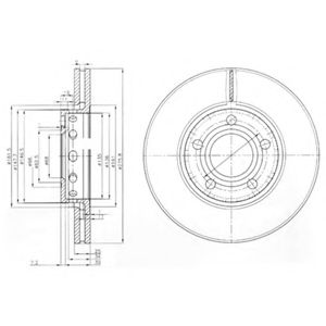 Тормозной диск DELPHI BG2518