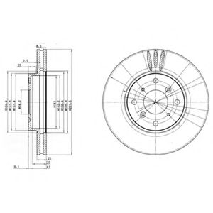 Тормозной диск DELPHI BG3516