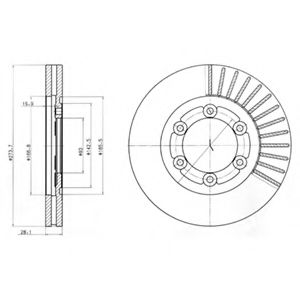 Тормозной диск DELPHI BG4105
