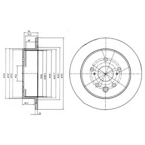 Тормозной диск DELPHI BG4178