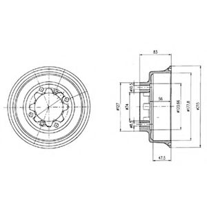 Тормозной барабан DELPHI BF43