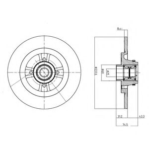 Тормозной диск DELPHI BG9025RSC