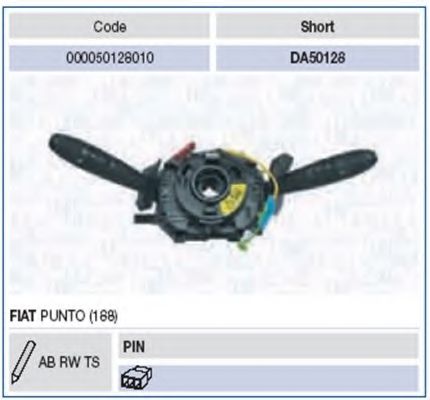 Выключатель на колонке рулевого управления MAGNETI MARELLI 000050128010