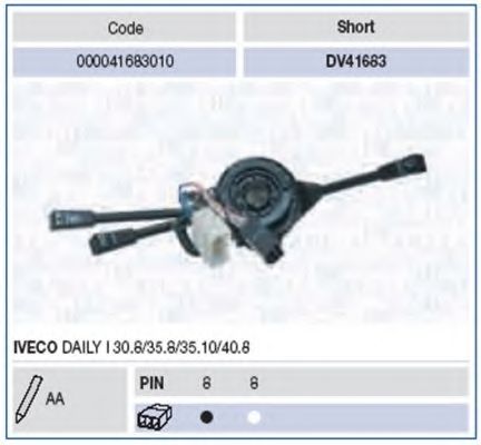 Выключатель на колонке рулевого управления MAGNETI MARELLI 41683