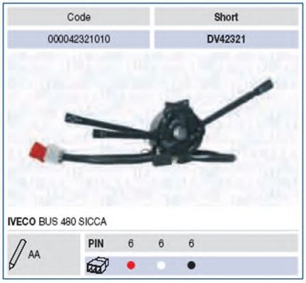 Выключатель на колонке рулевого управления MAGNETI MARELLI 42321