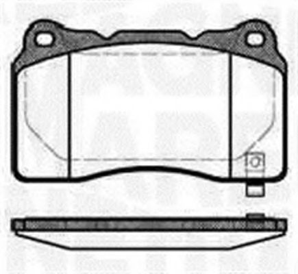 Комплект тормозных колодок, дисковый тормоз MAGNETI MARELLI 363916060502