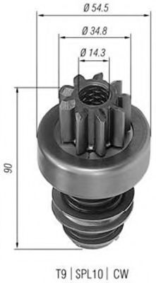 Ведущая шестерня, стартер MAGNETI MARELLI 940113020084