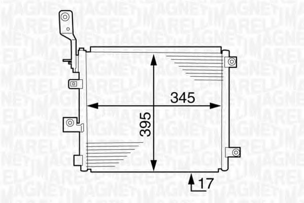 Конденсатор, кондиционер MAGNETI MARELLI 350203614000