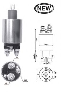 Тяговое реле, стартер MAGNETI MARELLI 940113050539