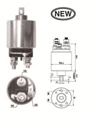 Тяговое реле, стартер LUCAS ELECTRICAL 230920