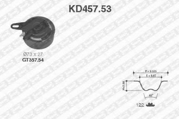 Комплект ремня ГРМ SNR KD457.53