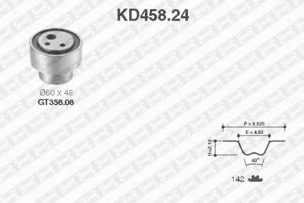 Комплект ремня ГРМ SNR KD458.24