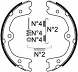 Комплект тормозных колодок, стояночная тормозная система METELLI 53-0298K