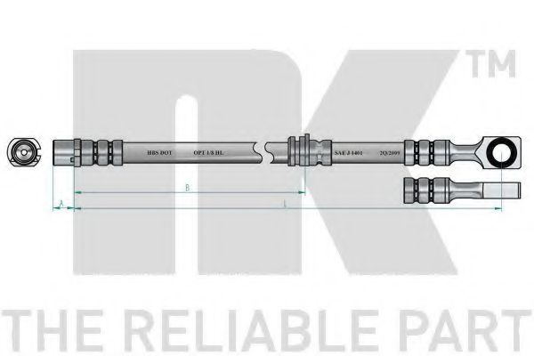 Тормозной шланг NK 853651