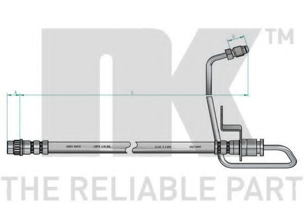 Тормозной шланг NK 851935