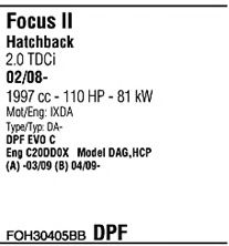 Система выпуска ОГ FONOS FOH30405BB