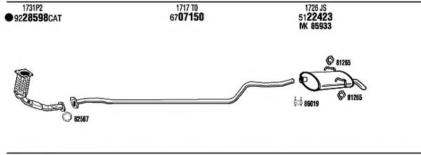 Система выпуска ОГ FONOS PE10657