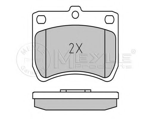 Комплект тормозных колодок, дисковый тормоз MEYLE 21355
