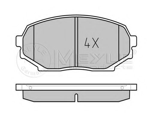 Комплект тормозных колодок, дисковый тормоз MEYLE 025 215 5215
