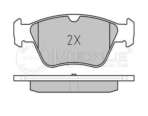 Комплект тормозных колодок, дисковый тормоз MEYLE 21664