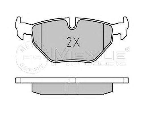 Комплект тормозных колодок, дисковый тормоз MEYLE 21691