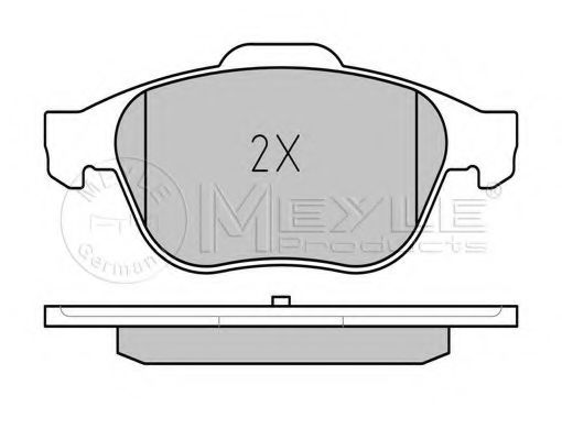 Комплект тормозных колодок, дисковый тормоз MEYLE 23248