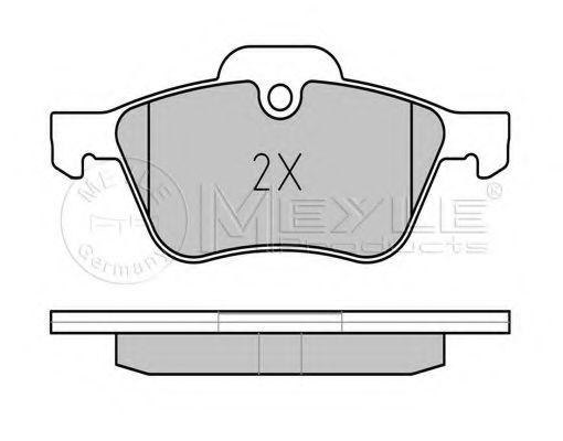Комплект тормозных колодок, дисковый тормоз MEYLE 23281