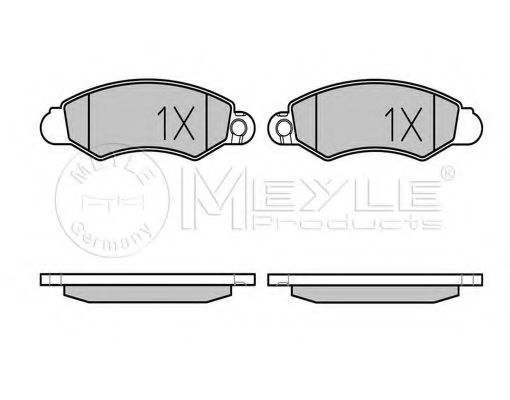 Комплект тормозных колодок, дисковый тормоз MEYLE 23296