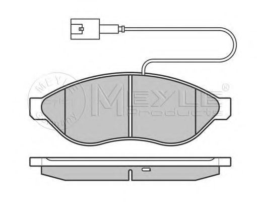 Комплект тормозных колодок, дисковый тормоз MEYLE 24468