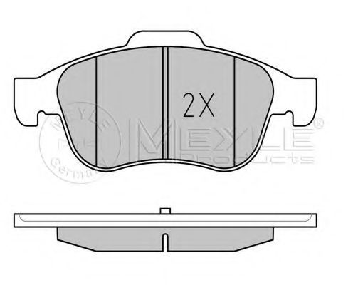 Комплект тормозных колодок, дисковый тормоз MEYLE 25180
