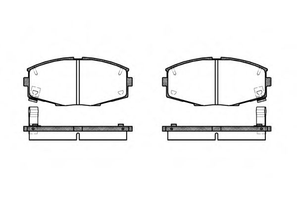 Комплект тормозных колодок, дисковый тормоз REMSA 0225.04