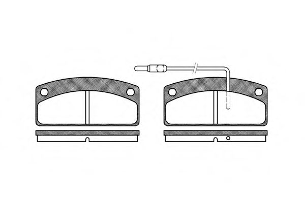 Комплект тормозных колодок, дисковый тормоз REMSA 23508